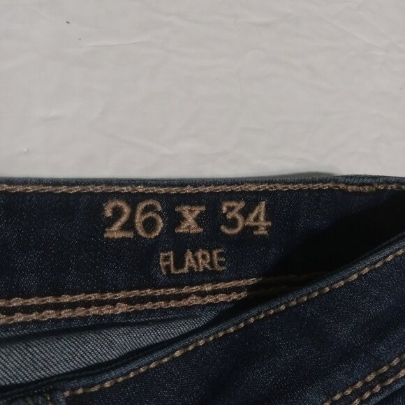 Buckle Dark Blue Flare & Wide Leg Jeans - Picture 7 of 9